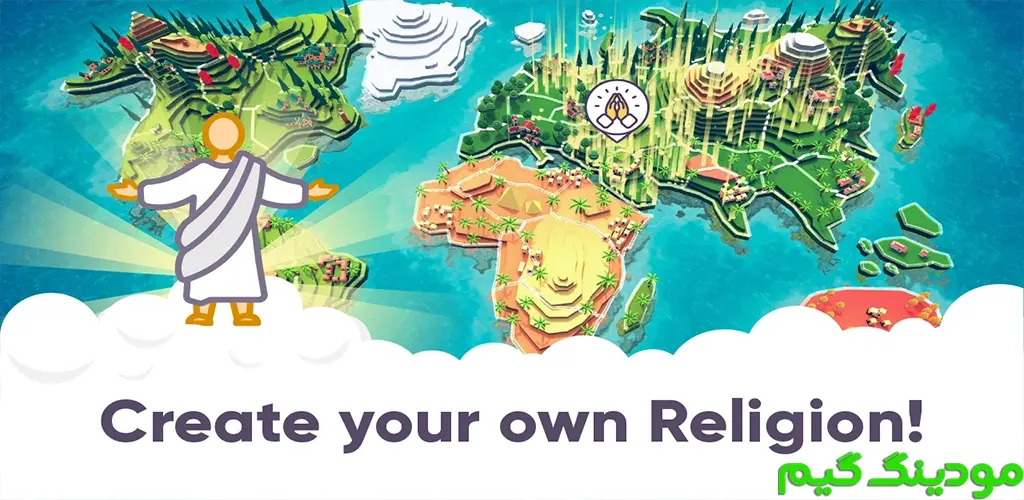 دانلود بازی Religion Inc. The game god sim + Mod شرکت دین. بازی خدا سیم هک شده برای اندروید
