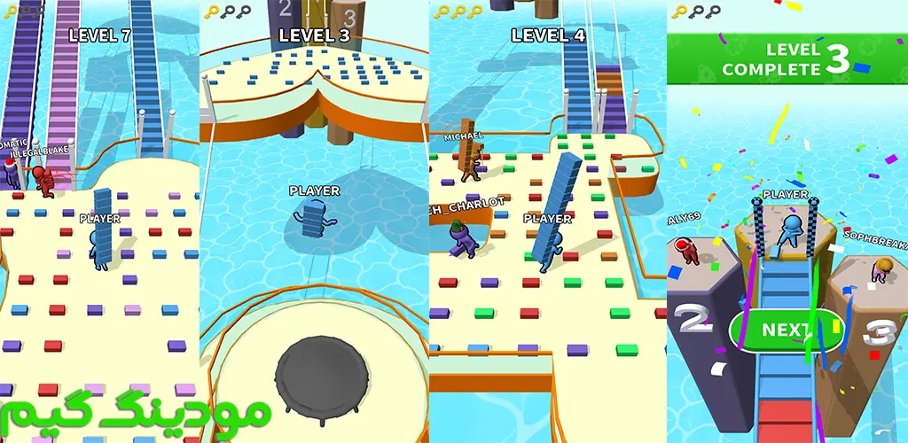 دانلود بازی مسابقه پل سازی هک شده Bridge Run 3D + Mod برای اندروید