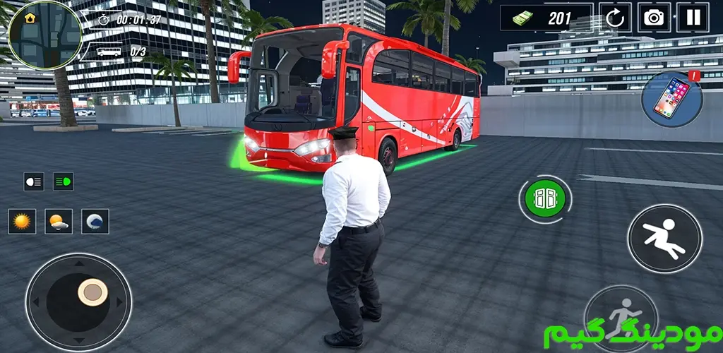 دانلود بازی City Bus Driving and Racing + Mod رانندگی و مسابقه اتوبوس شهری هک شده برای اندروید
