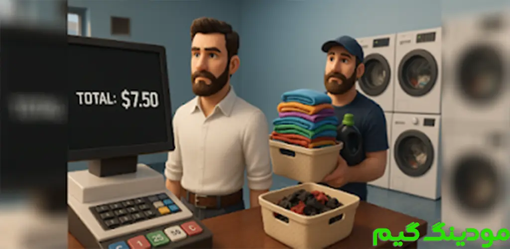 دانلود بازی Laundry Manager: Wash & Profit + Mod مدیر رختشویخانه: شستشو و سود هک شده برای اندروید