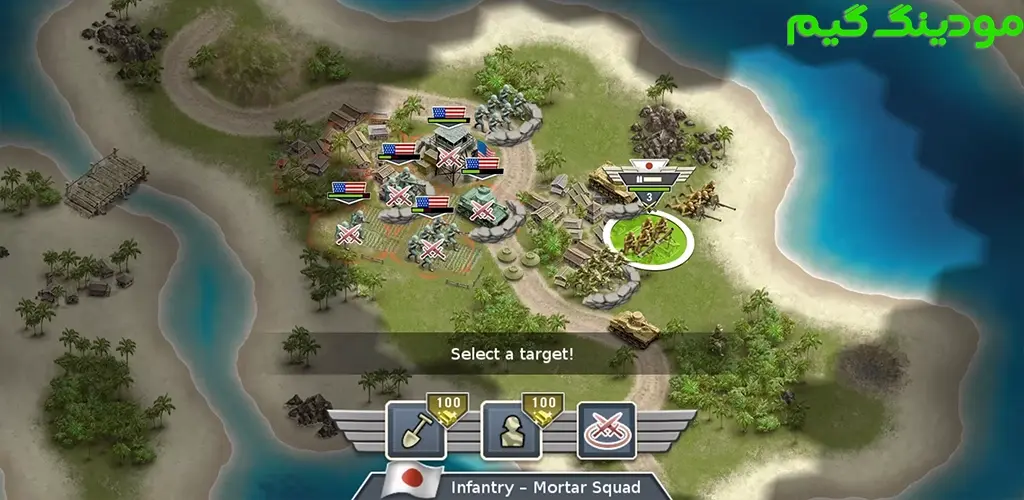 دانلود بازی جنگ تاکتیکی (جبهه اقیانوس آرام) هک شده برای اندروید