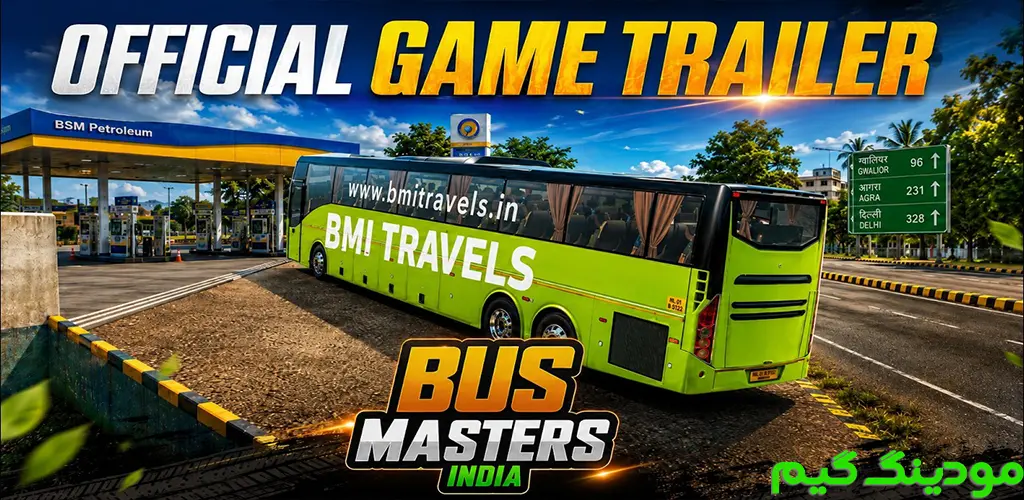 دانلود بازی Bus Masters: India Simulator + Mod شبیهساز اتوبوسرانی هند هک شده برای اندروید